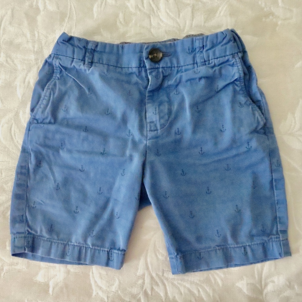 H&M LOGG Blue Shorts Size 3-4  100% cotton